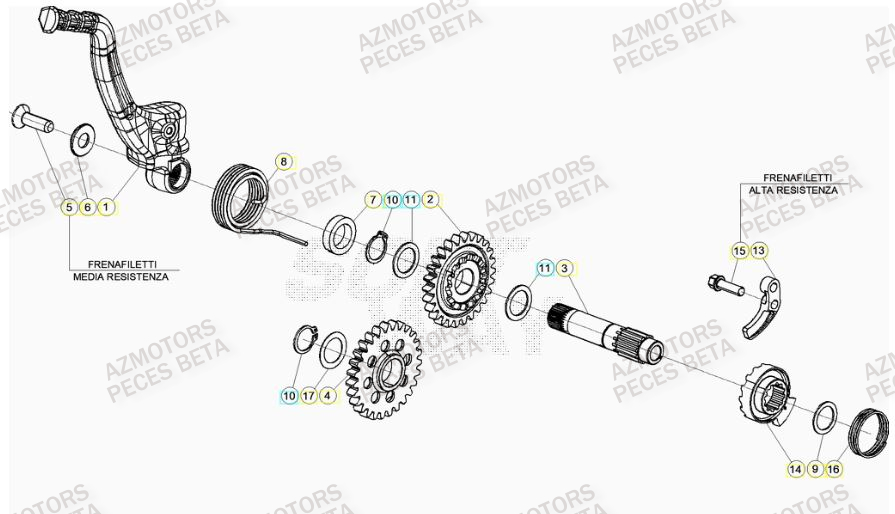 Kick Starter BETA Pièces RR 125 2T - 2023