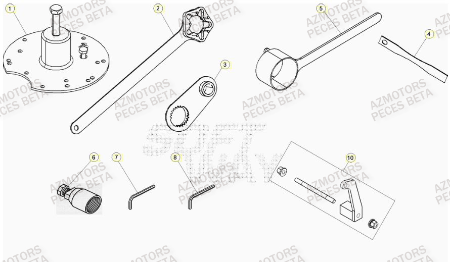 Outils BETA Pièces RR 125 2T - 2023