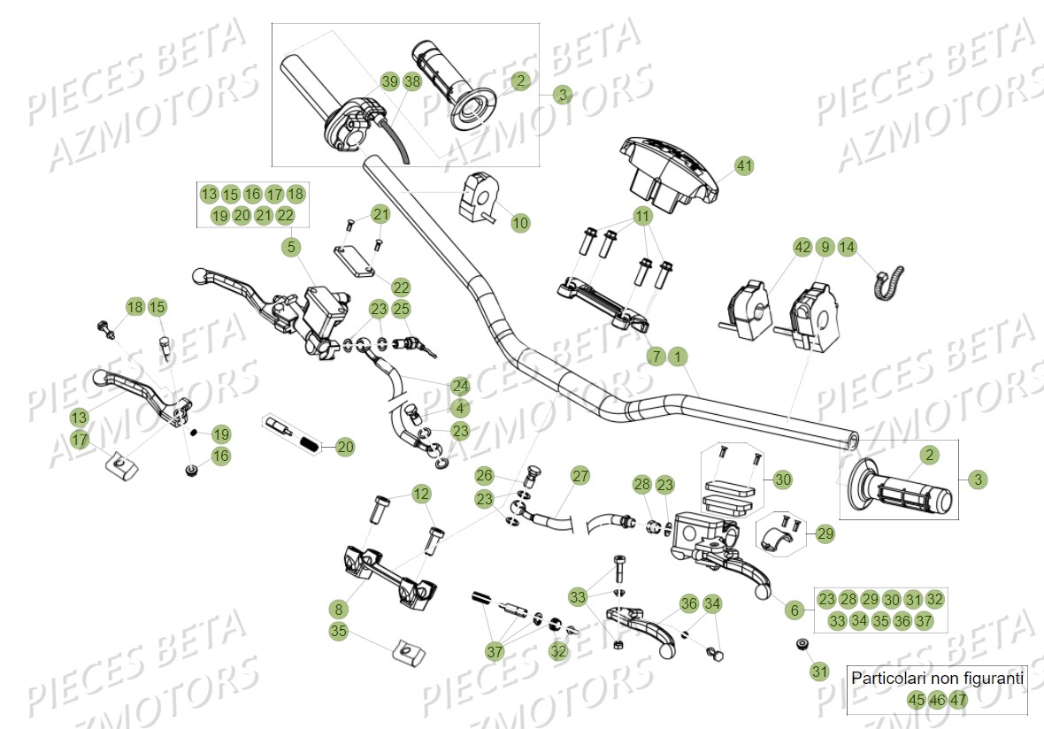 COMMANDES_GUIDON BETA Pièces BETA RR 125 2T MY2018 