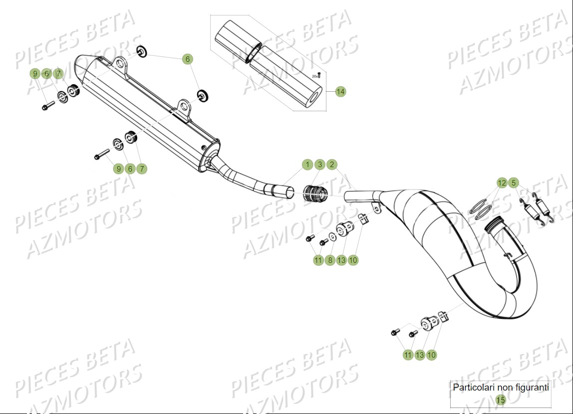 ECHAPPEMENT_RR_125_2T BETA Pièces BETA RR 125 2T MY2018 