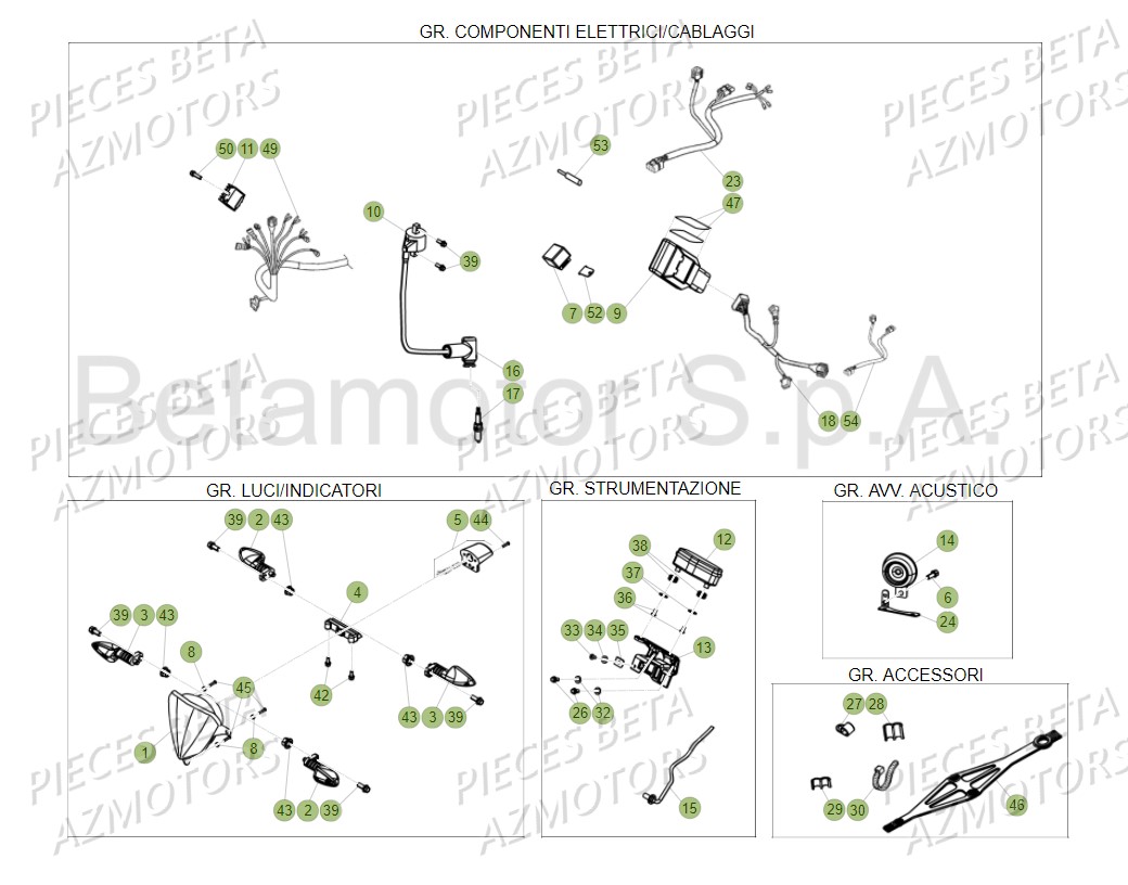 Systeme Electrique BETA Pièces Beta RR 125 2T - 2018