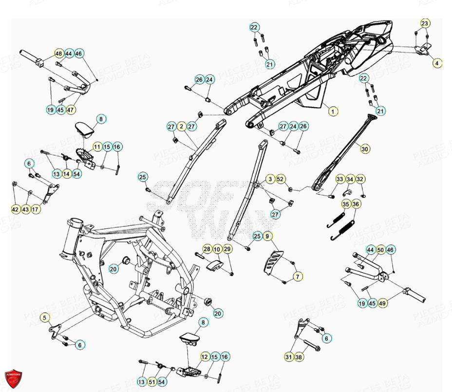 ACCESSOIRES_DU_CHASSIS BETA Pièces Beta ENDURO RR 125 4T LC - 2020