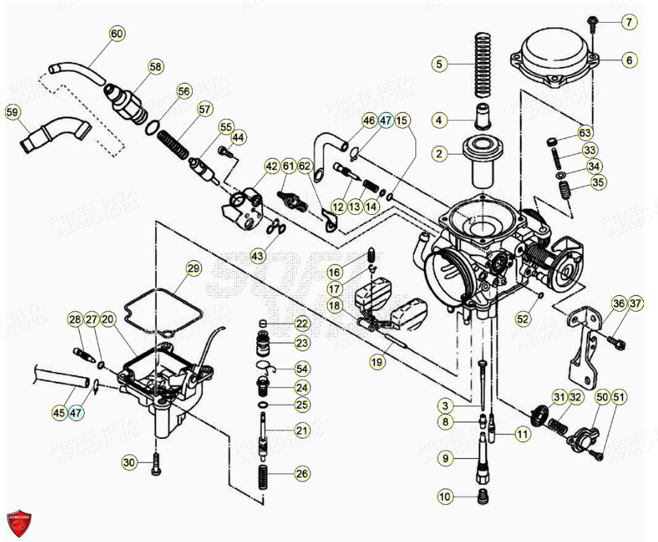 CARBURATEUR_DETAIL BETA Pièces Beta ENDURO RR 125 4T LC - 2020