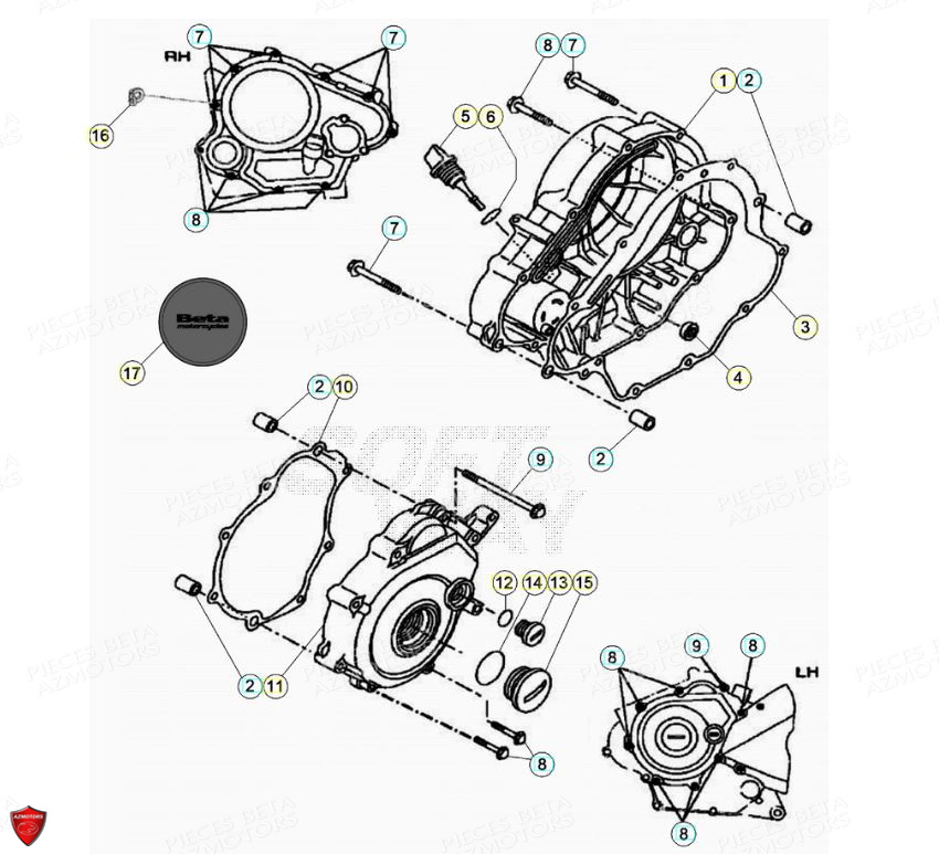 Carter D Embrayage BETA Pièces Beta ENDURO RR 125 4T LC - 2020