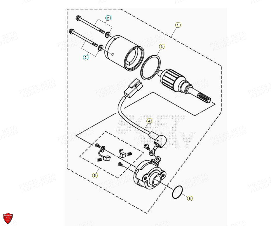 Demarreur BETA Pièces Beta ENDURO RR 125 4T LC - 2021-2022