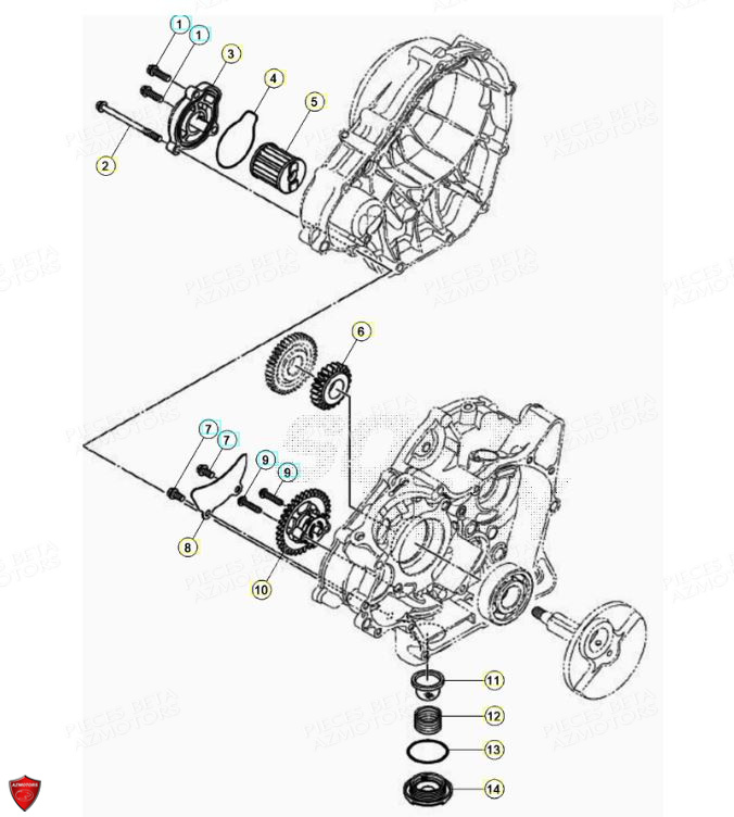 FILTRE À HUILE COMPLET BETA pour POMPE A HUILE FILTRE A HUILE de RR 125 4T LC 2021