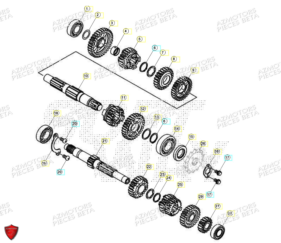 Boite A Vitesses BETA Pièces Beta ENDURO RR 125 4T R 2024