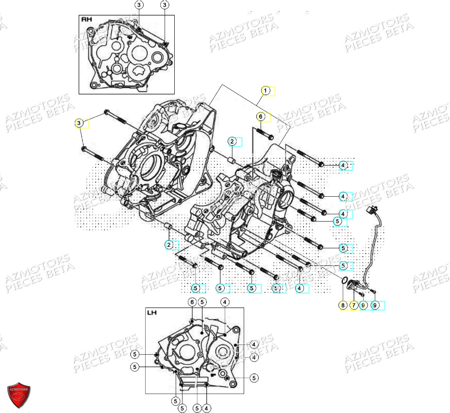 Carter Moteur BETA Pièces Beta ENDURO RR 125 4T R 2024