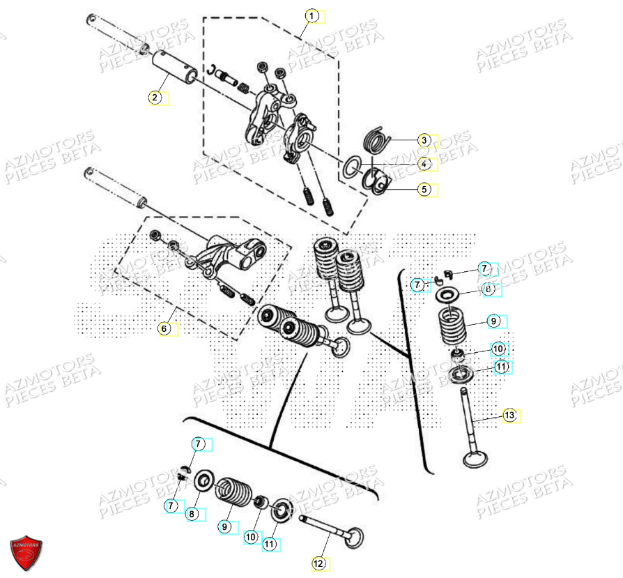 CULASSE SOUPAPES BETA RR 125 4T R 2024