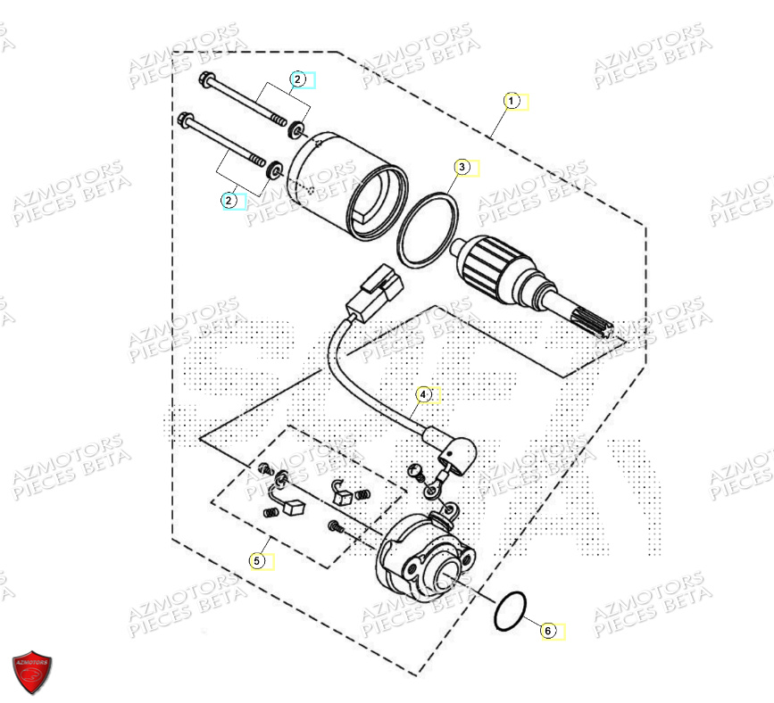 Demarreur BETA Pièces Beta ENDURO RR 125 4T R 2024