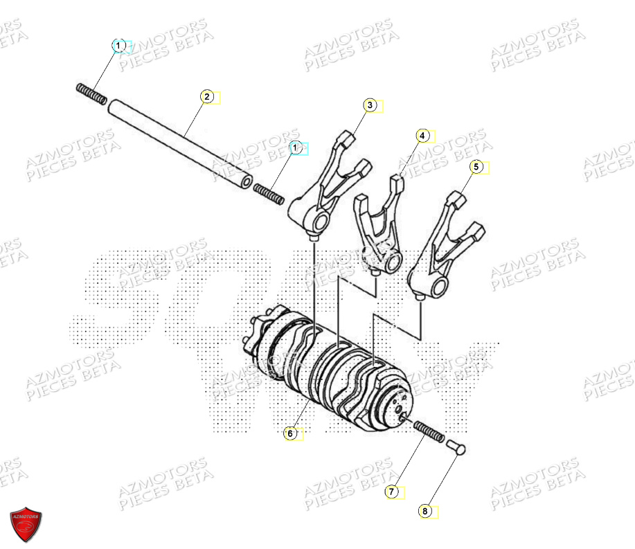 FOURCHETTE BOITE A VITESSES BETA RR 125 4T R 2024