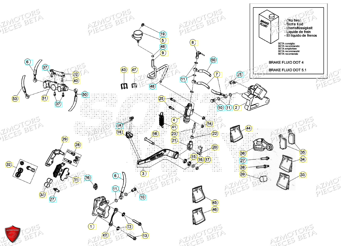 Freins BETA Pièces Beta ENDURO RR 125 4T R 2024