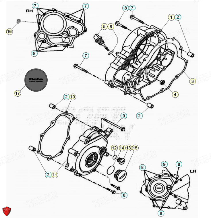 Carter D Embrayage BETA Pièces Beta ENDURO RR 125 4T R LC - 2019