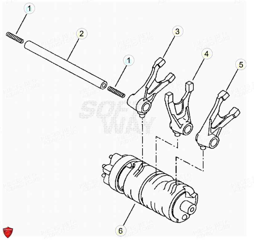 Commande Boite A Vitesses BETA Pièces Beta ENDURO RR 125 4T R LC - 2019