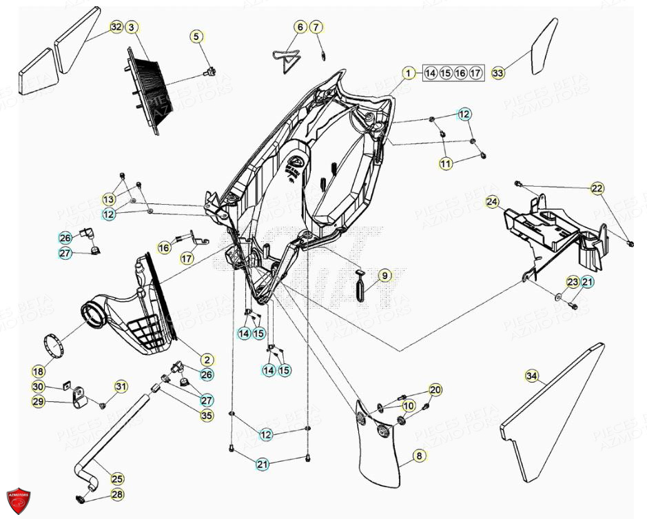 BOITIER_DU_FILTRE_A_AIR BETA Pièces Beta ENDURO RR 125 4T R LC - 2020