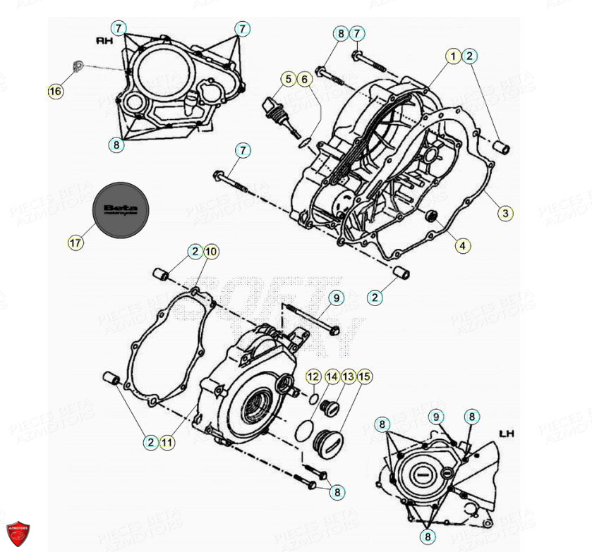 Carter D Embrayage BETA Pièces Beta ENDURO RR 125 4T R LC - 2020