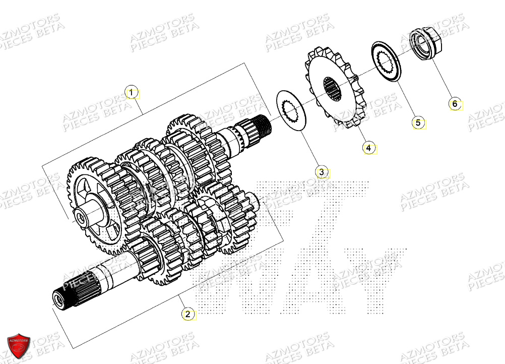 BOITE A VITESSES BETA RR 125 4T T 2023