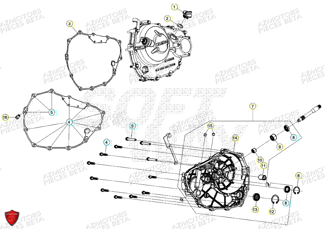 CARTER D EMBRAYAGE BETA RR 125 4T T 2023