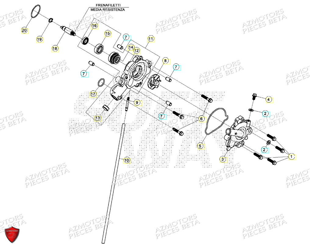 Pompe A Eau BETA Pièces Beta ENDURO RR 125 4T T 2023