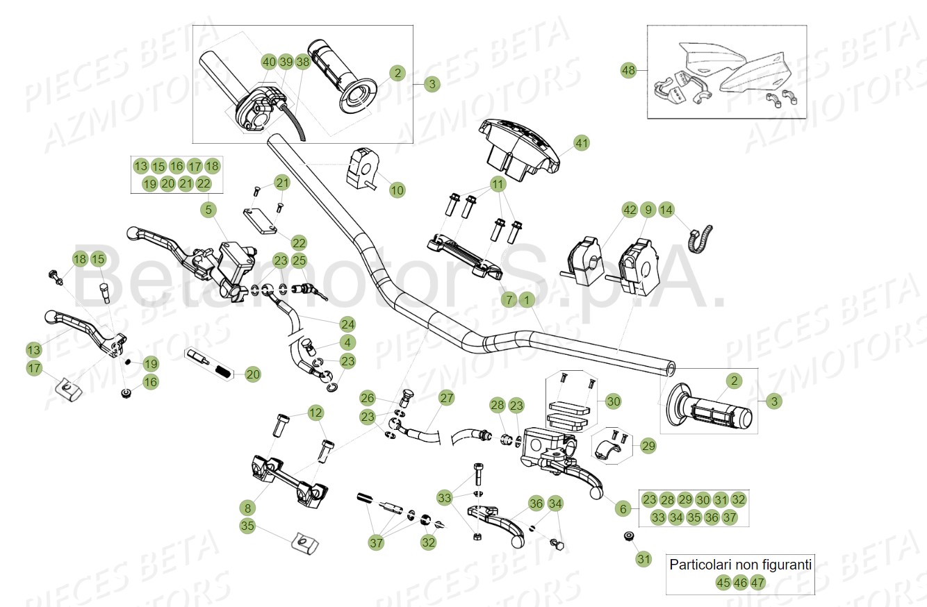 COMMANDES GUIDON pour RR 125 RACING 2T 19