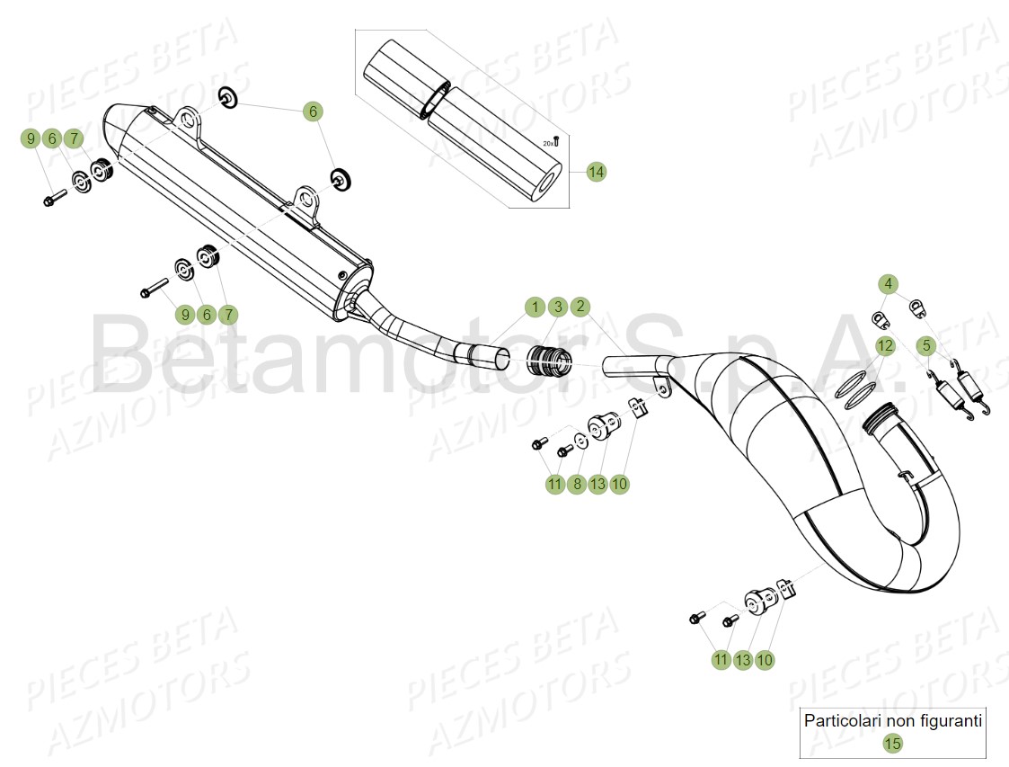 ECHAPPEMENT pour RR 125 RACING 2T 19