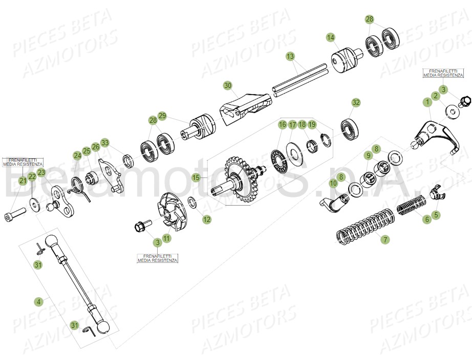 Installation De Refroidissement BETA Pièces RR 125 RACING 2T - 2019