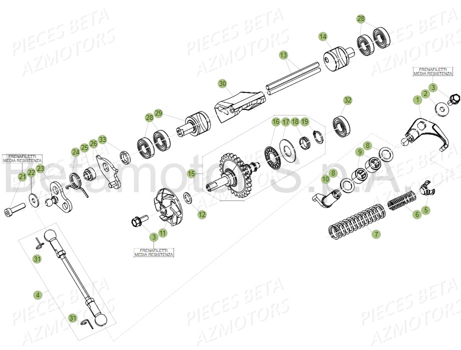 INSTALLATION DE REFROIDISSEMENT pour RR 125 RACING 2T 19