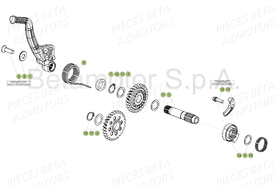 Kick Starter BETA Pièces RR 125 RACING 2T - 2019