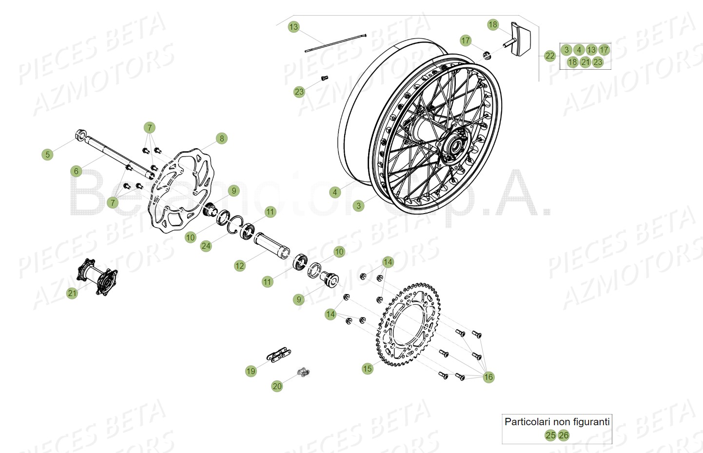 COURONNE Z.50 BETA pour ROUE ARRIERE de RR 125 RACING 2T 19