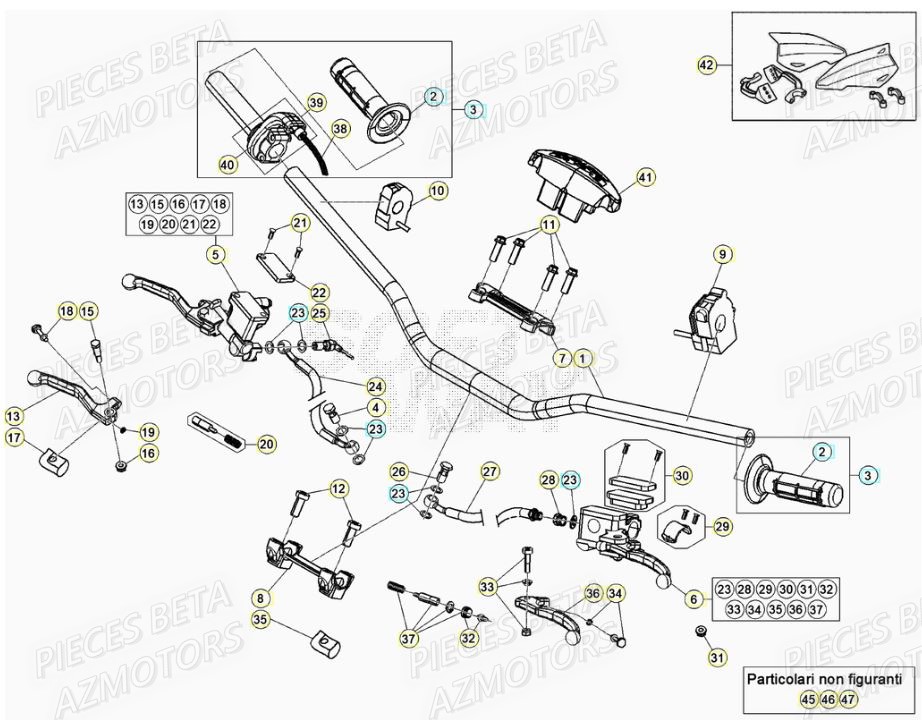 JEU PROTEGE-MAINS RR -BLANC- pour GUIDON de RR 125 RACING 2T 20