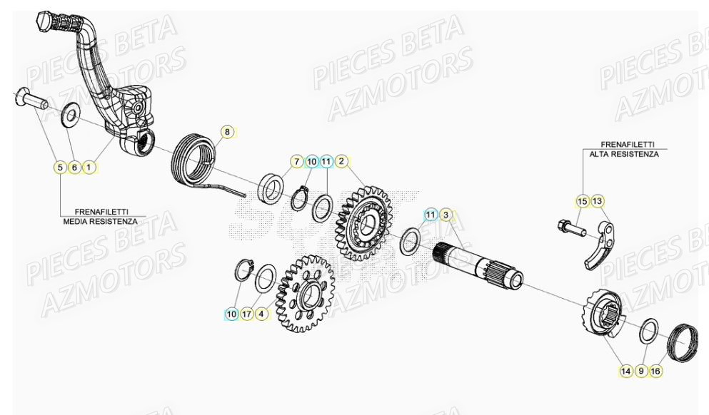Kick Starter BETA Pièces RR 125 RACING 2T - 2020