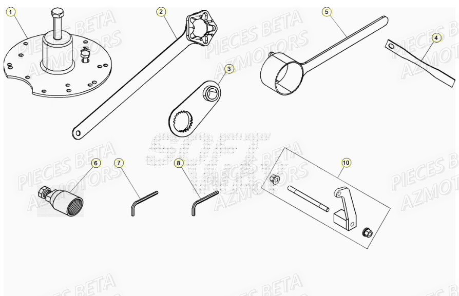 Outils BETA Pièces RR 125 RACING 2T - 2020