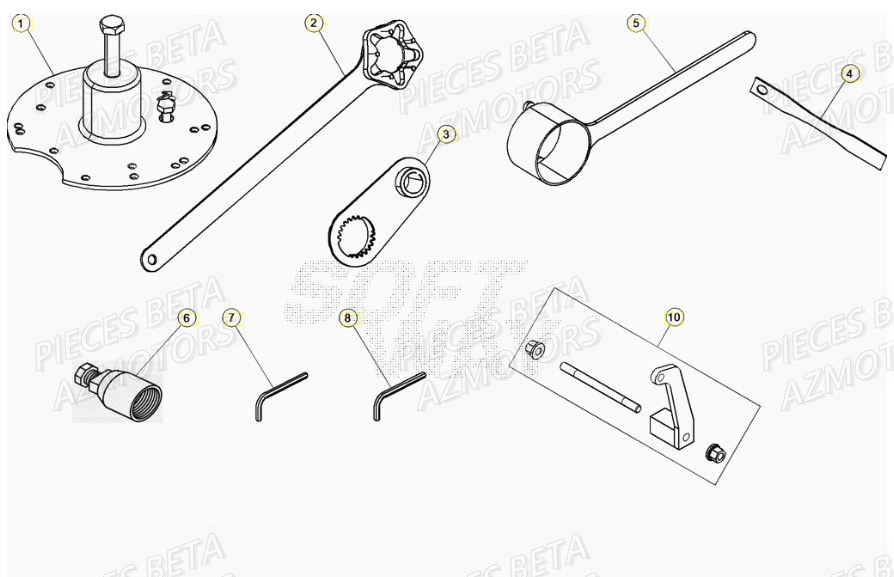 OUTILS BETA RR 125 RACING 2T 20