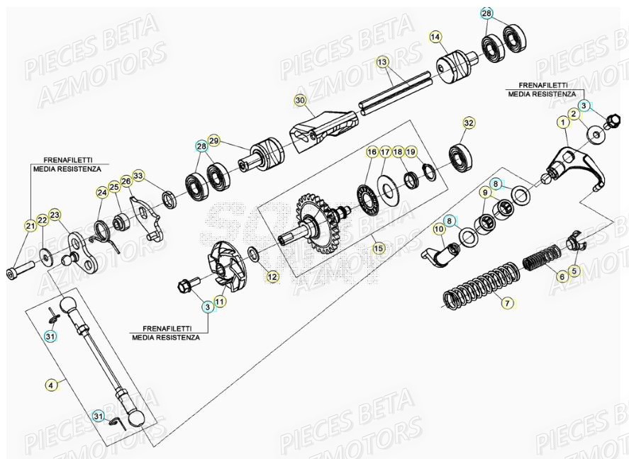 Refroidissement BETA Pièces RR 125 RACING 2T - 2020
