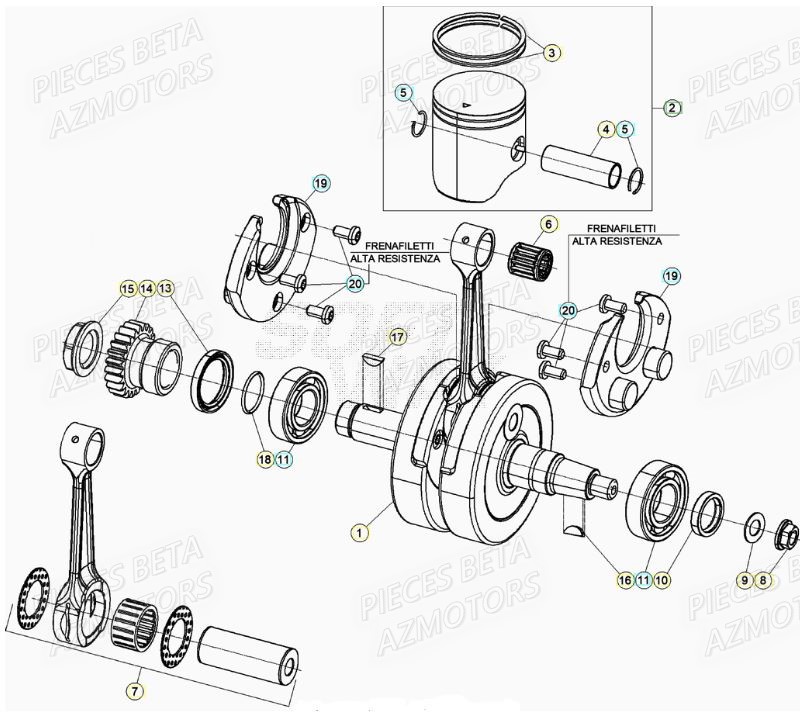 VILEBREQUIN BETA Pièces Beta RR 125 RACING 2T - 2020