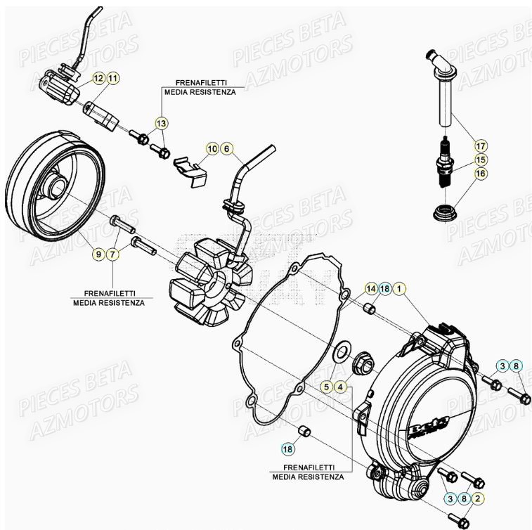 Allumage BETA Pièces RR 125 RACING 2T - 2021
