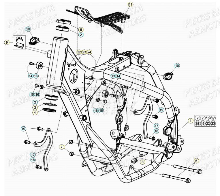 Chassis BETA Pièces RR 125 RACING 2T - 2021