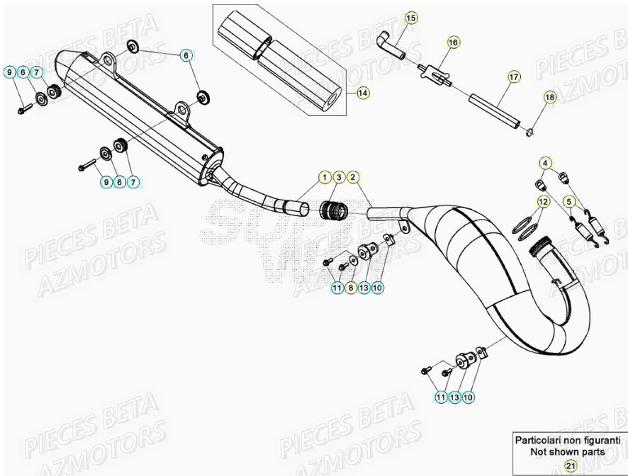 ECHAPPEMENT pour RR 125 RACING 2T 21