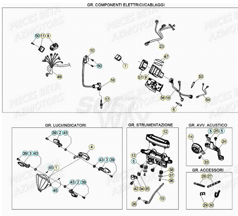 EQUIPEMENT_ELECTRIQUE BETA Pièces Beta RR 125 RACING 2T - 2021