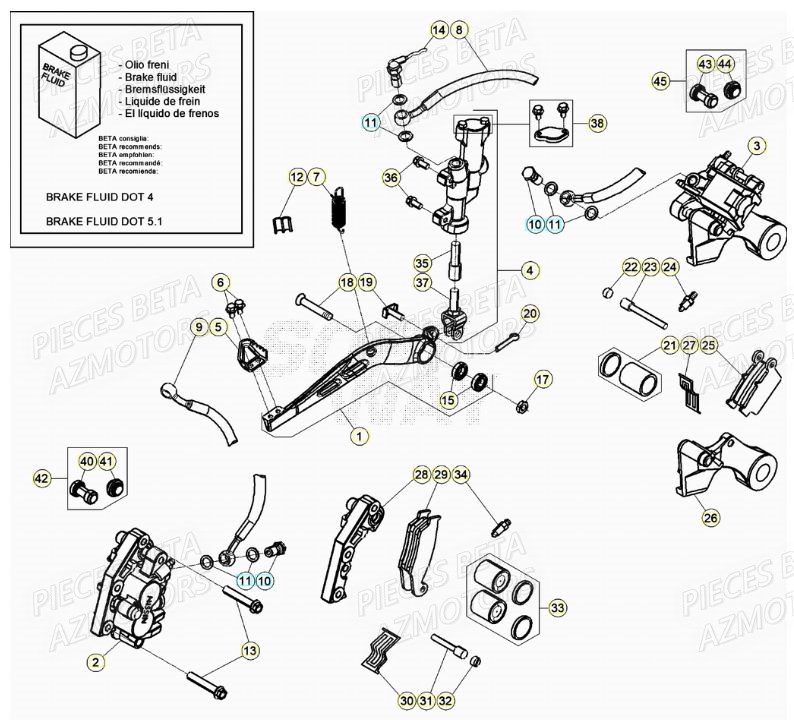 FREINS pour RR 125 RACING 2T 21