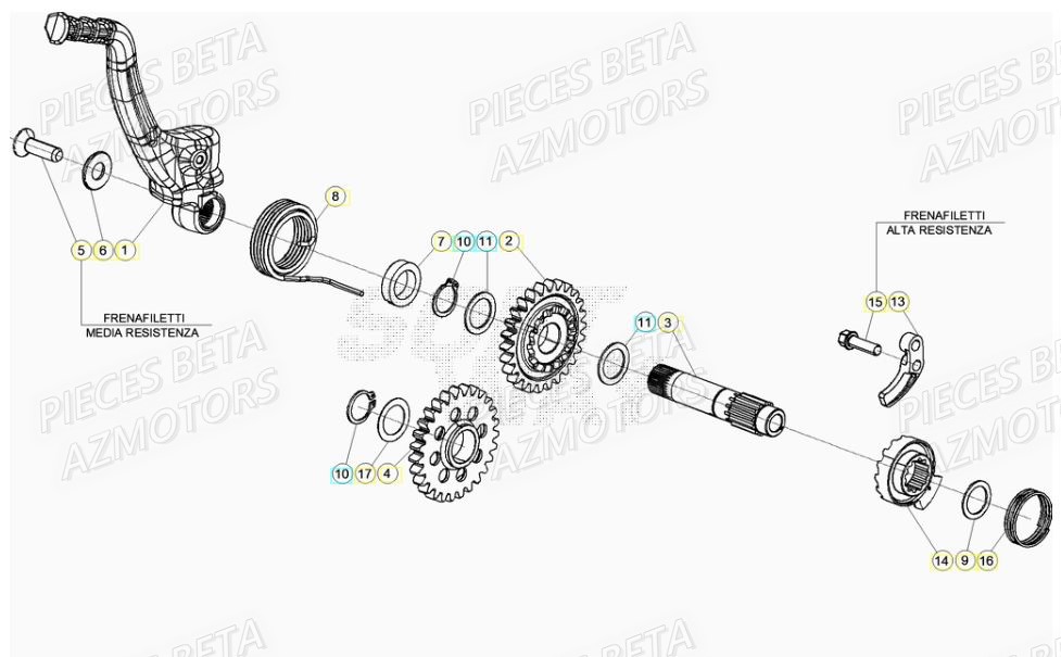 Kick Starter BETA Pièces RR 125 RACING 2T - 2021