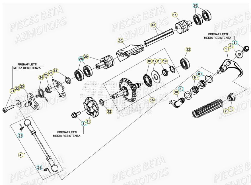 Refroidissement BETA Pièces RR 125 RACING 2T - 2021