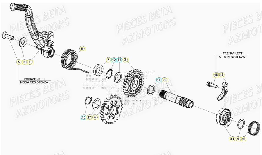 Kick Starter BETA Pièces RR 125 RACING 2T - 2022