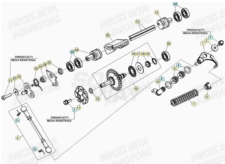 Refroidissement BETA Pièces RR 125 RACING 2T - 2022