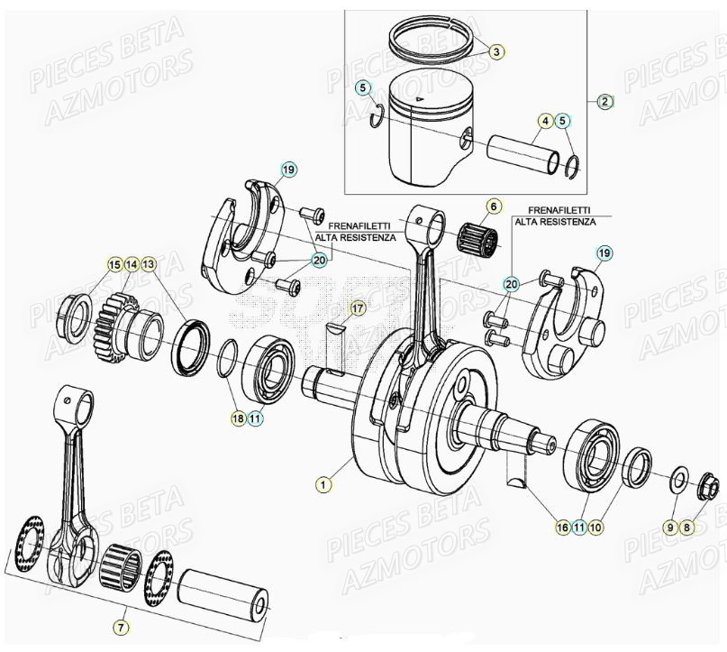 VILEBREQUIN BETA Pièces Beta RR 125 RACING 2T - 2022