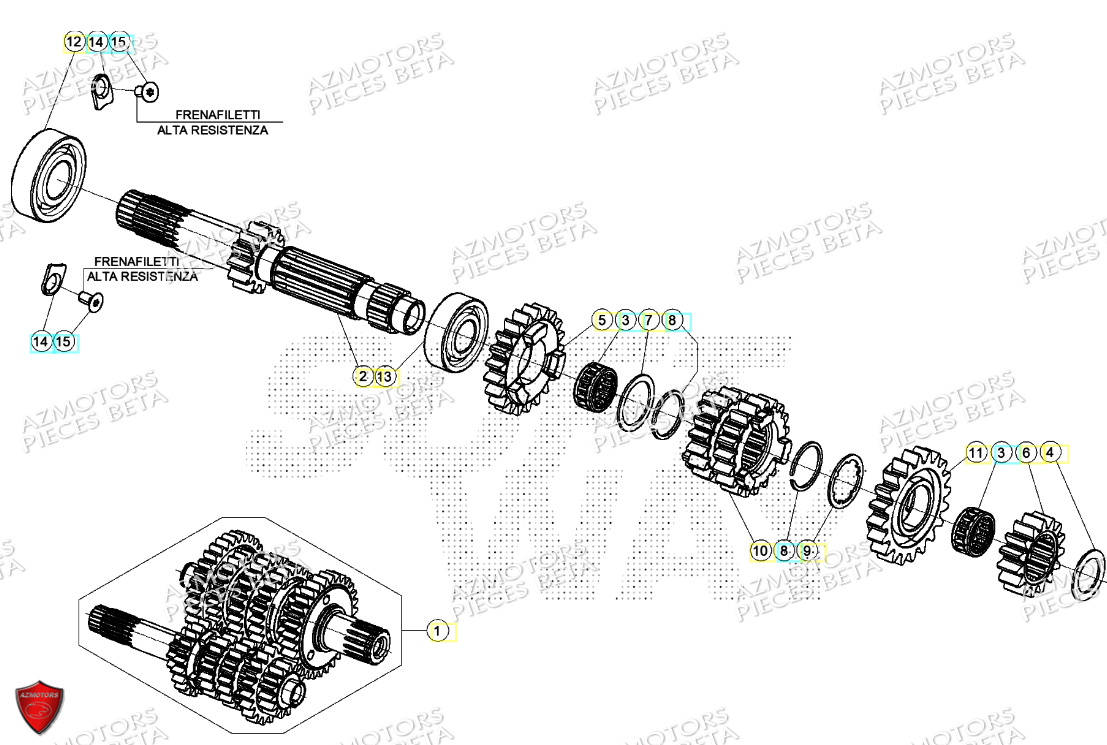Boite A Vitesses BETA Pièces Beta RR 125 2T RACING - 2024