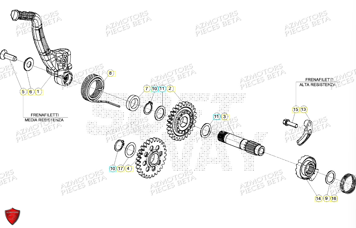 KICK STARTER BETA RR 125 RACING 2T 24