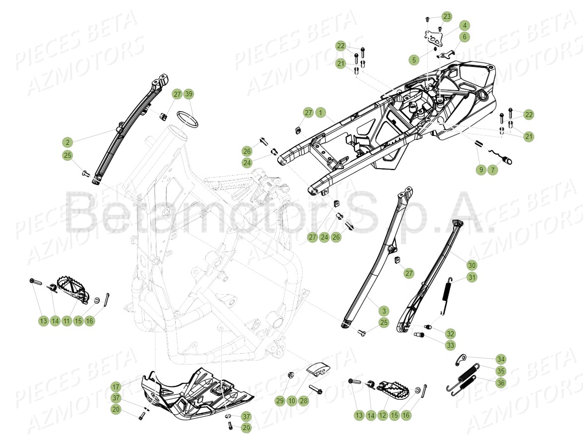 ACCESSOIRES DU CHASSIS pour RR 200 2T 2019