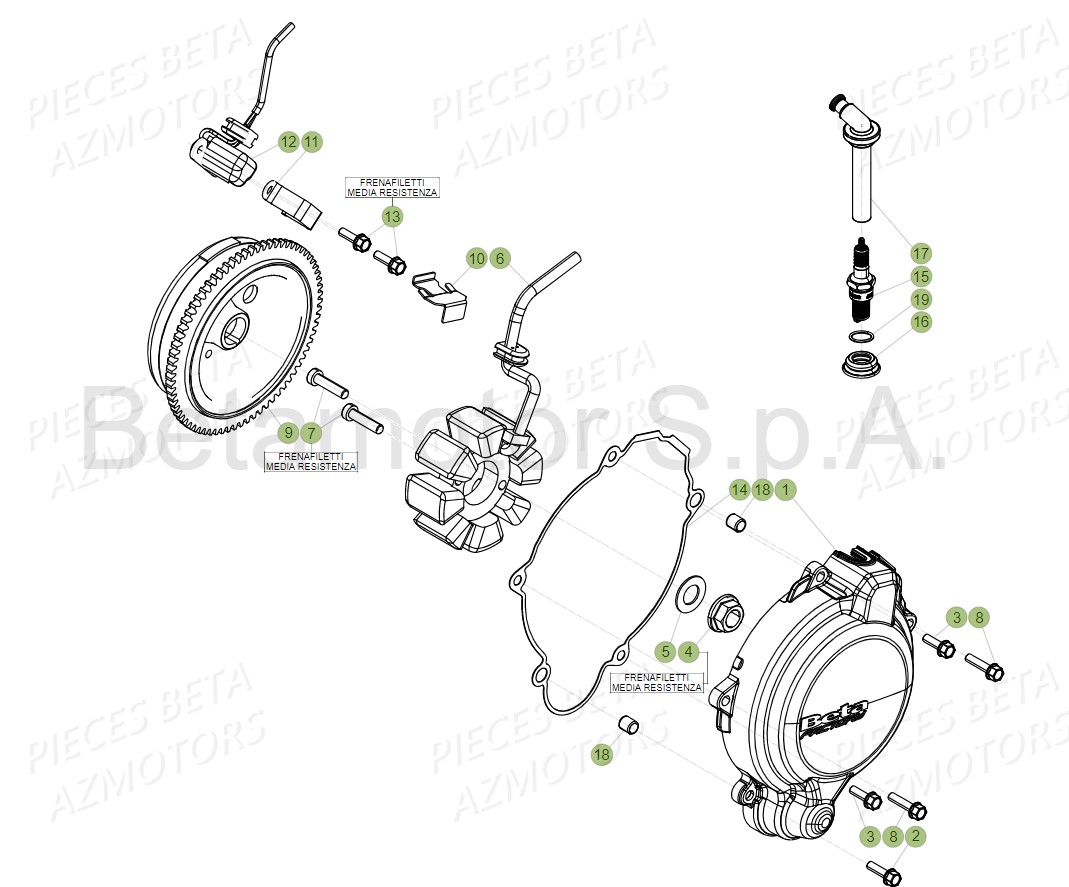 Allumage BETA Pieces Beta RR 200 2T - 2019