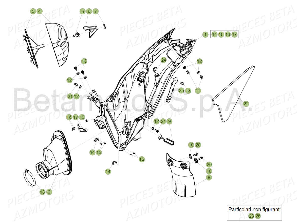 FILTRE AIR BETA pour BOITIER-DU-FILTRE de RR 200 2T 2019